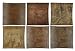 Hand Forged Metal Wall Decor Tile Plaques Set of 6
