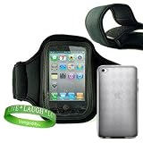 Perfect Match Clear Diamond Crystal TPU Argyle Skin That Fits Perfectly with Our Quality Neoprene Exercise iPod Itouch 4 Armband + Live * Laugh * Love Vangoddy Wrist Band!!! ( iTouch 4g Not Included )
