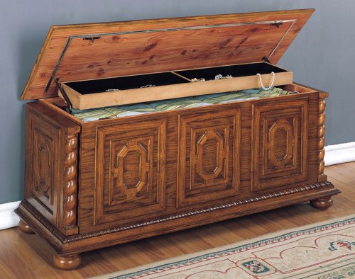 Woodland Oak Jewelry Storage Cedar Chest