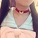 3GARDEN Cosplay Choker Red Velvet with Moon Necklace