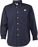 Michigan Wolverines Long Sleeve Team Color Check Woven Shirt