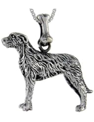 Sterling Silver Irish Wolfhound Dog Pendant