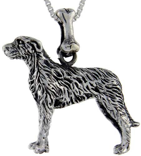 Sterling Silver Irish Wolfhound Dog Pendant ? Sterling Silver Irish Wolfhound Dog Pendant ?