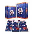 New York Mets MLB Gift Bags (2 Large,1 Medium) & Flat Gift Wrap (2) Combo Pack #1