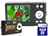 SVP DC-12DX-Black 12MP Max Thinnest DIGITAL CAMERA VIDEO w/ SOUND! (SVP 8GB SDHC Memory Card Included)