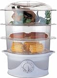 Produkt-Bild: 800W Dampfkocher mit 3x Garsch&uuml;ssel F&uuml;llmenge: 8 L Dampfgarer / Dampfgarger&auml;t