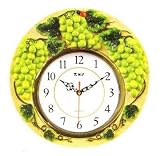 GREEN GRAPES 3-Dimensional 12 Wall Grape Clock BRAND NEW!