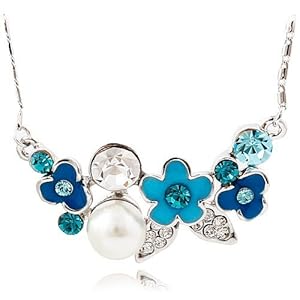 MFYS 2013 Swarovski Element Crystal Flower Design Necklaces for Women Gift