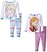 Disney Girls' Frozen Fair Isle Sisters Four-Piece Pajama Set