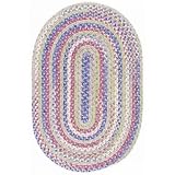 10' Round Braided Durable Amethyst Area Rug