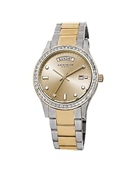 Akribos XXIV Womens AK691TTG Impeccable Analog Display Japanese Quartz Two Tone Watch