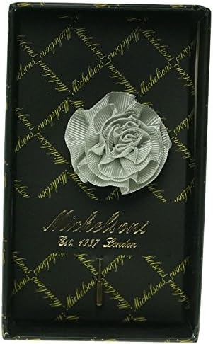 Michelsons Men's Solid Lapel Pin Grey One Size