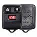 KeylessOption Key Fob Cover Case Replacement for 1998 1999 2000 2001 2002 2003 2004 2005 2006 2007 2008 2009 2010 2011 2012 2013 2014 2015 2016 Ford F150 Lincoln Mercury Remote Shell, 3-Button