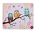 iColor Office Mouse Pad 9.3 7.9 inch Anti-Slip Neoprene Rubber Bottom Surface Gaming Mouse Pad Mat w/ Exquisite Packaging -Owl