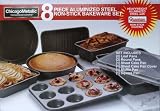 Review Focus Products Group LLC  / Chicago Metallic 8 Piece Aluminized Steel Non-stick Bakeware Set