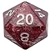 Light Purple Ethereal Acrylic Die with White Numbers D20 35mm (1.38in) Pack of 1 Metallic Dice Games
