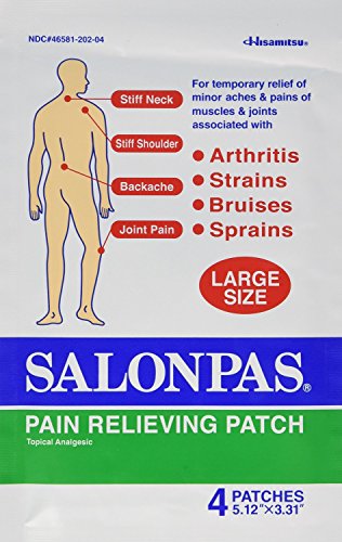 Salonpas Pain Relief Patches, Large (Pack of 8 (32 Patches Total)) Salonpas Pain Relief Patches, Large (Pack of 8 (32 Patches Total))