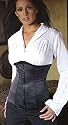 Black Satin Underbust Corset / Waist Cincher