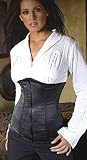 Black Satin Underbust Corset / Waist Cincher