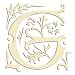 Set of 6 Monogram Embroidered Guest Towel - G