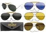 USA ISSUE STYLE AVIATOR SUNGLASSES BROWN LENSE