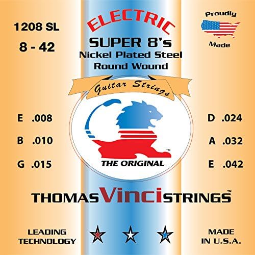 Vinci 8-42 Super Light Nickel Plated Electric Guitar Strings Made in U.S.A.