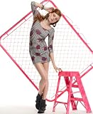 Material Girl Dress, Scoop Neck Three Quarter Sleeve Striped Floral Mini