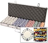 Texas Holdem Torunament Special set of 650 11.5g clay composite Diamond Suited poker chips w/Heavy Duty Aluminum Case