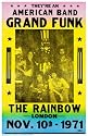 Grand Funk Railroad College Poster Print, 11x17