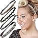 Hipsy Cute Fashion Adjustable No Slip Hairband Headbands for Women Girls & Teens (5pk Essential Tan/Black/Brown/Gold/Black)