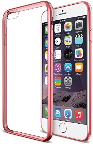 iPhone 6 /6s Plus Case, Lubar [Liquid Skin][0.4mm Ultra Clear] Soft Flexible Extremely Thin Gel TPU Transparent Skin Scratch-Proof Case for iPhone 6/6s Plus(5.5 inch) - Rose Gold