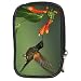 Compact Digital Camera Leather Case of Green Violetear Hummingbird