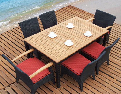 Outdoor Dark Brown Dining Set product image