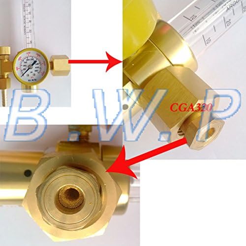 CO2 Carbon Flow Meter Regulator Air Pressure CGA320 Inlet Thread For MIG Welding