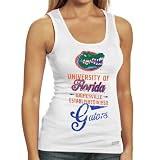 Florida Gators Ladies White Boy Beater Tank Top
