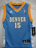 Carmelo Anthony NBA Kids Light Blue Jersey With Yellow Collar