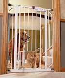 Carlson 0941PW Extra-Tall Walk-Thru Gate with Pet Door, White