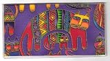 Checkbook Cover Made with Laurel Burch Purple Cat Fabric