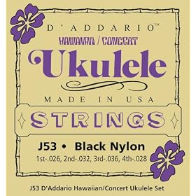 D'Addario Set Hawaii Uke Black Nylon