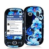 Blue Flowers Design Crystal Hard Skin Case Cover for Samsung Seek M350 New  ....
