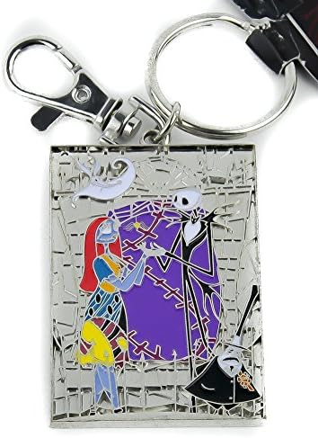 Halloween Love Nightmare Before Christmas Keychain Keyring Jack Sally