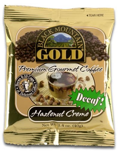Black Mountian Gold Premium Gourmet Coffee Hazelnut Creme Decaf 1.4-Ounce Ground Convenience Pack, 1.4-Ounce Bags (Pack of 30)