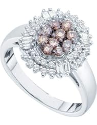 0.78CTW COGNAC DIAMOND LADIES FASHION RING