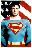  : Superman Movie (Christopher Reeve, Flag) Poster Print - 24" X 36"