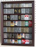 56 Military/Sports Zippo Lighter Display Case Rack Holder Cabinet-Mahogany (LC04-MA)