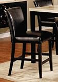 Set of 2 24"H Parson Counter Height Stools in Black Finish