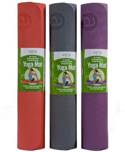 Agile Eco Yoga Mat, 1/4″ thick x 24″ x 68″