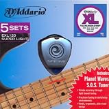Produkt-Bild: D'Addario EXL120-5SOS 5 Satz EXL 120 + Planet Waves SOS Stimmger&auml;t