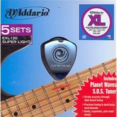 D'Addario EXL120-5SOS 5 Satz EXL 120 + Planet Waves SOS Stimmger�t