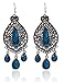 Eternity J. Classy Charm Rhinestone Ethnic Earrings Antique Vintage Victorian Tear Drop Earing